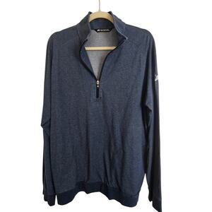 Travis Mathew Golf Shirt Quarter Zip Pullover Long Sleeve Shirt L Blue Outdoor